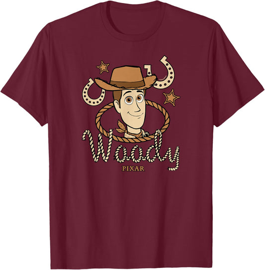 Toy Story 5 - Cowboy Woody Western T-Shirt - T-Shirt | Maroon