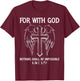 For with God Nothing Shall Be Impossible Luke 1:37 T Shirt T-Shirt - T-Shirt | Maroon