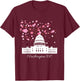 Washington DC Capitol Building Cherry Blossom Trees T-Shirt - T-Shirt | Maroon