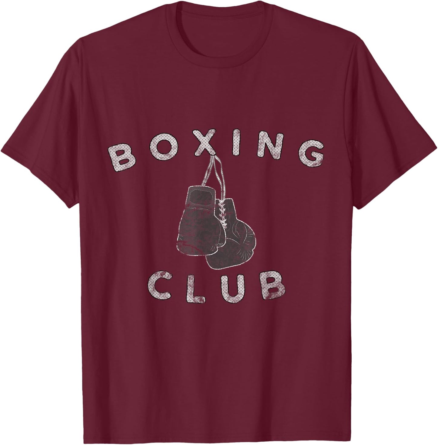 Boxing Club weathered Boxing Gloves T-Shirt - T-Shirt | Maroon