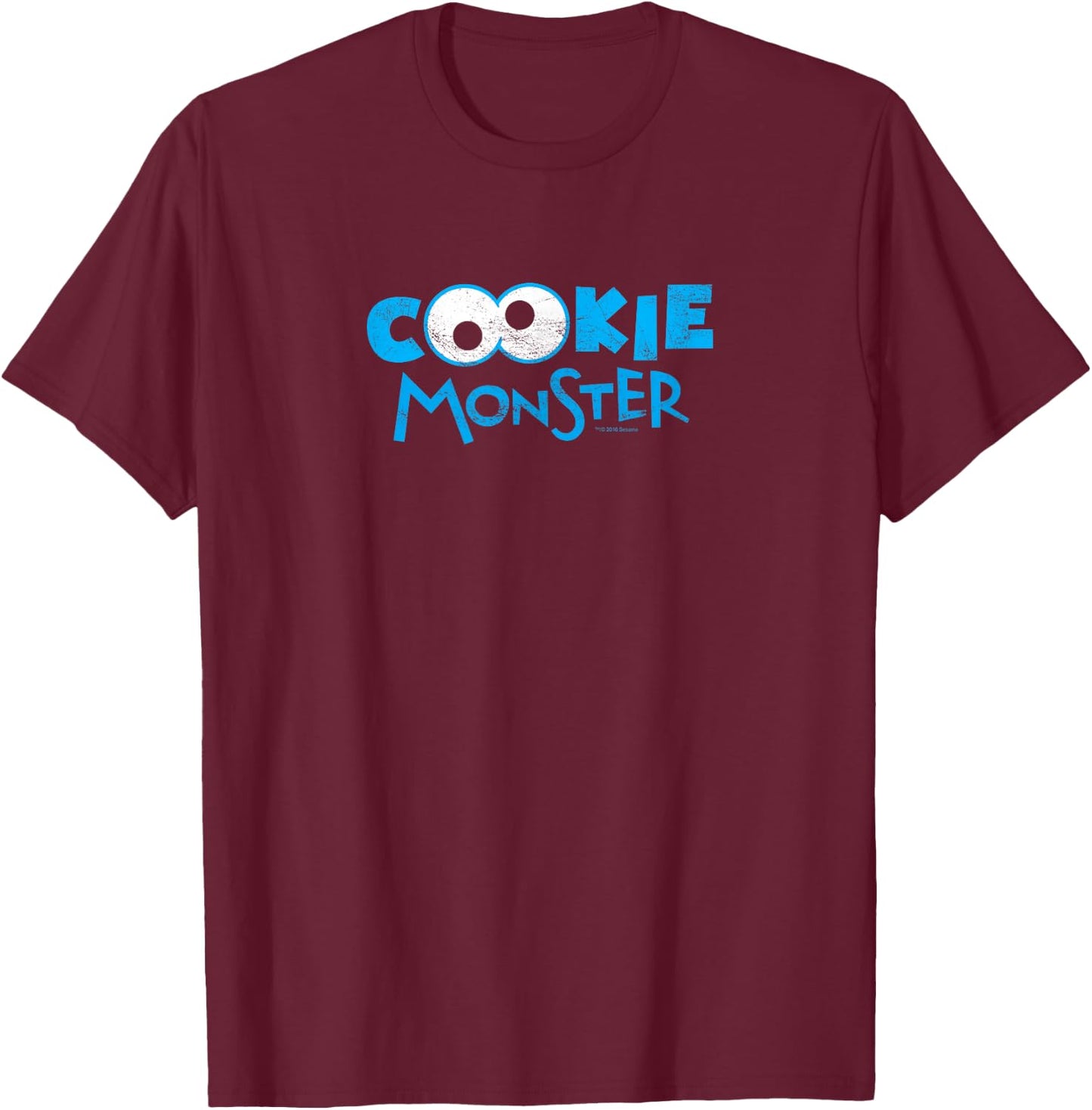 Sesame Street Cookie Monster Eyes Halloween Costume T-Shirt - T-Shirt | Maroon