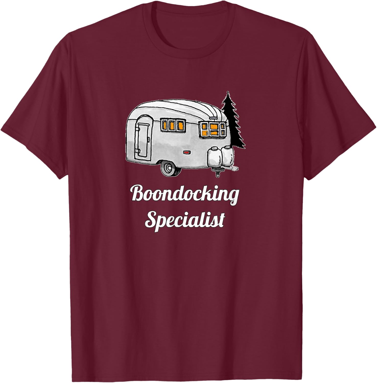 Boondocking Specialist Camping 4 Men & Women T-Shirt - T-Shirt | Maroon