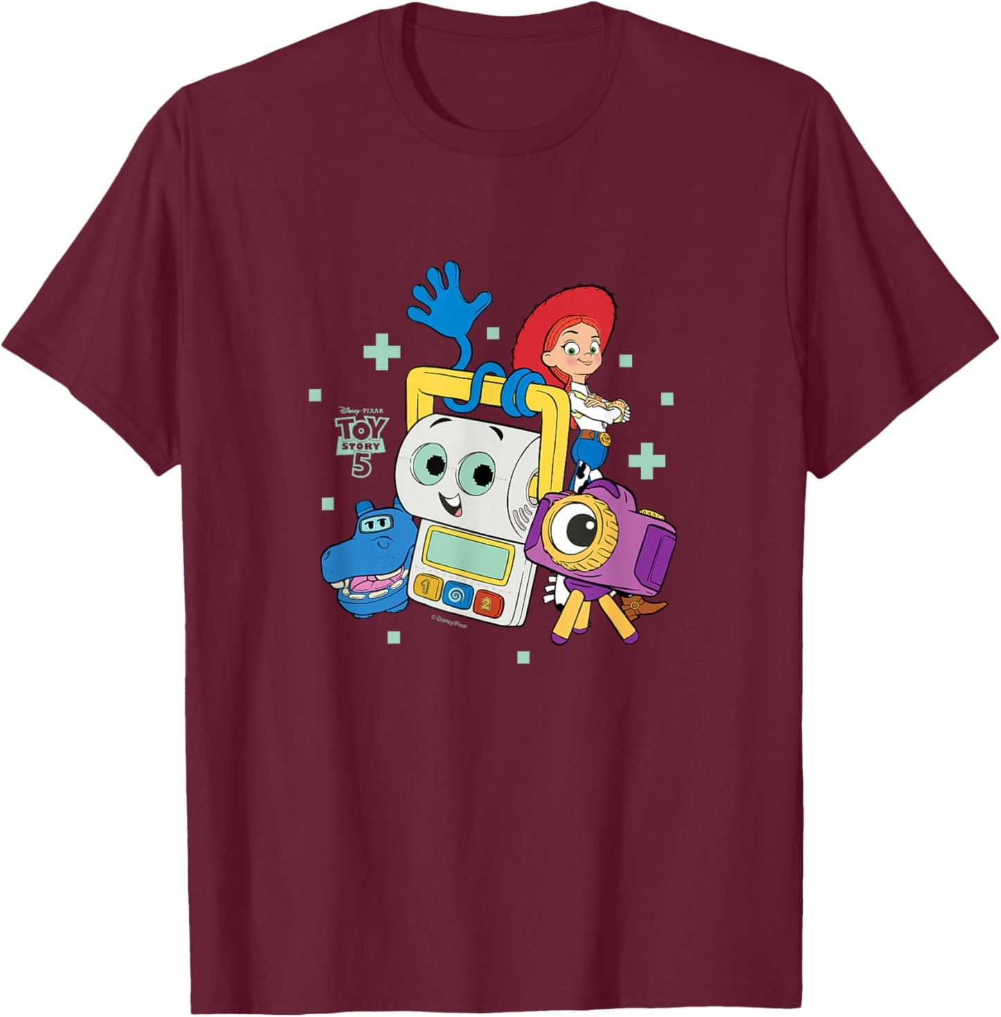 Toy Story 5 - Jessie Atlas Snappy Smarty Pants Group T-Shirt - T-Shirt | Maroon