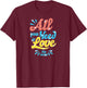 The Beatles All You Need Is Love T-Shirt - T-Shirt | Maroon