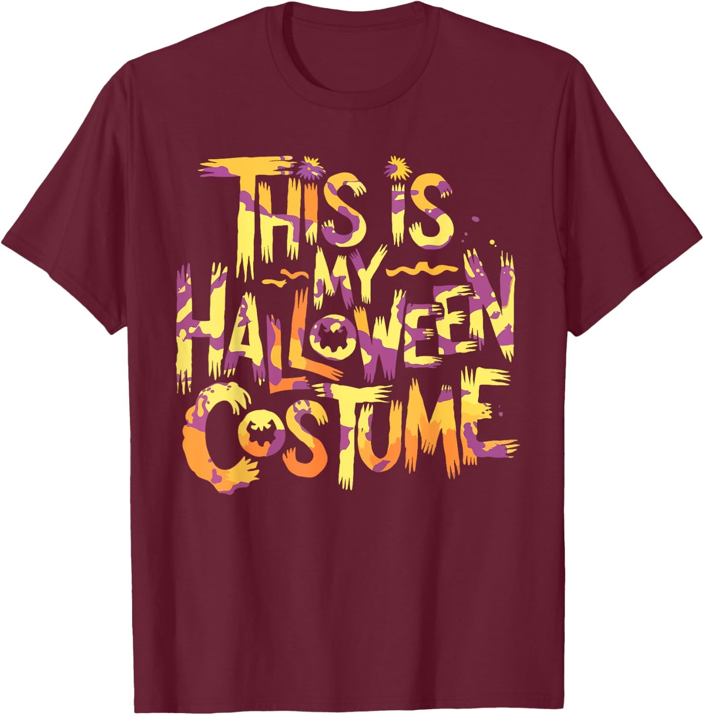 This Is My Halloween Costume Shirt Funny Last Minute Costume T-Shirt - T-Shirt | Maroon