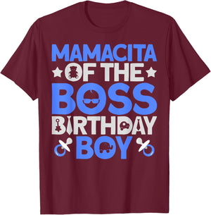 Mamacita Of The Boss Birthday Party Outfit Like A Boss T-Shirt - T-Shirt | Maroon