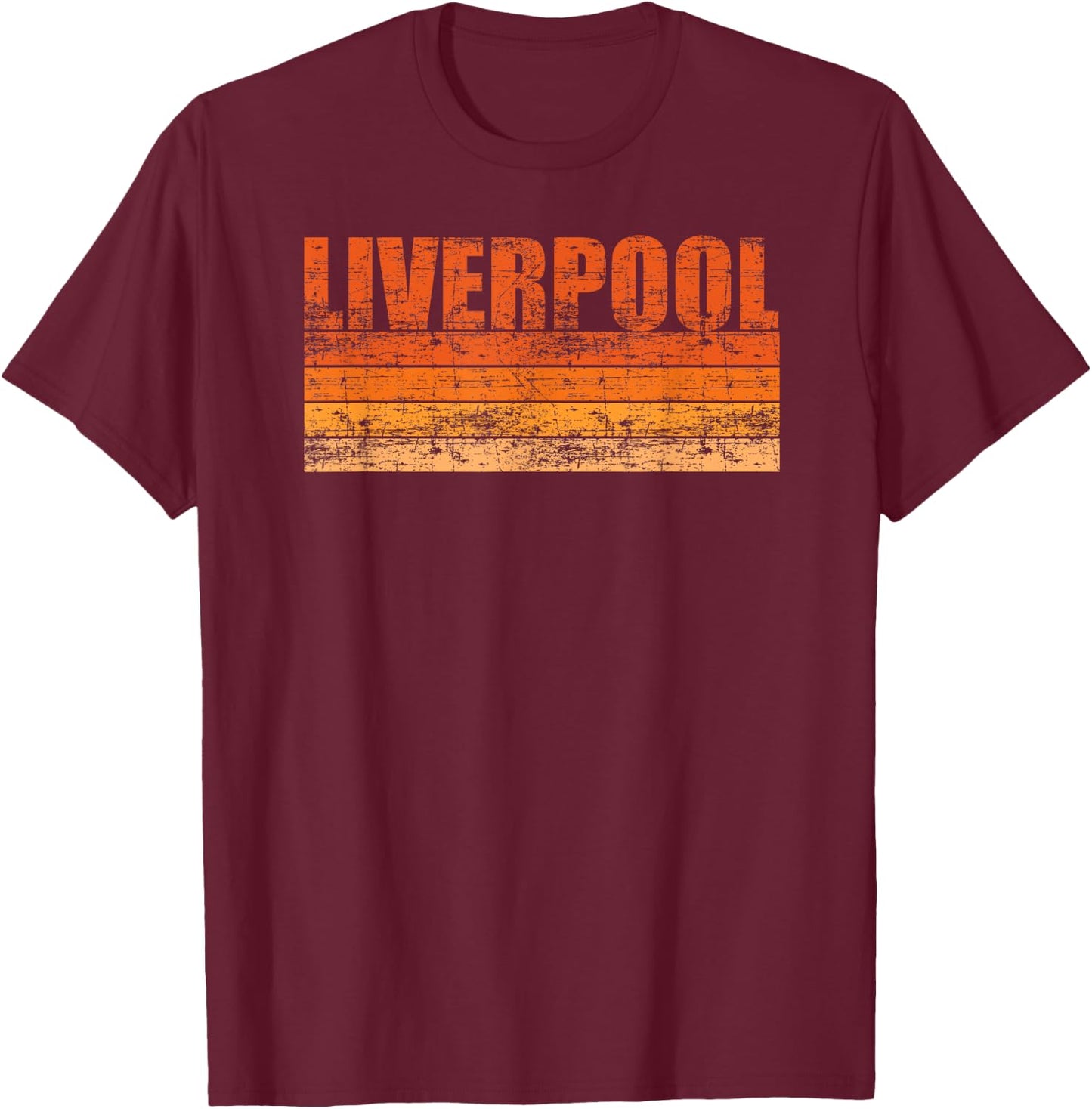 Liverpool Shirt Vintage Retro England T-Shirt - T-Shirt | Maroon