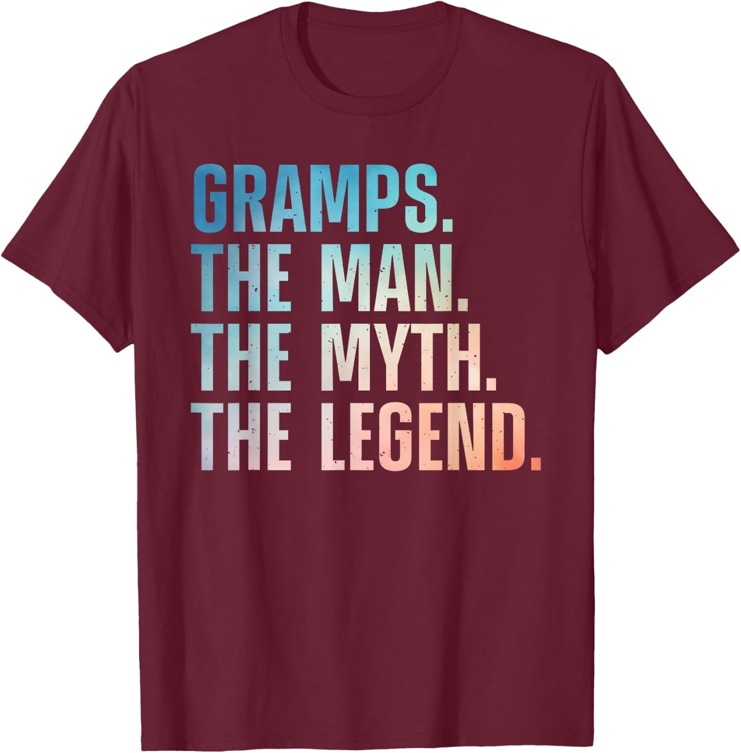Gramps Design For Grandpa Grandfather From Grandkids Gramps T-Shirt - T-Shirt | Maroon