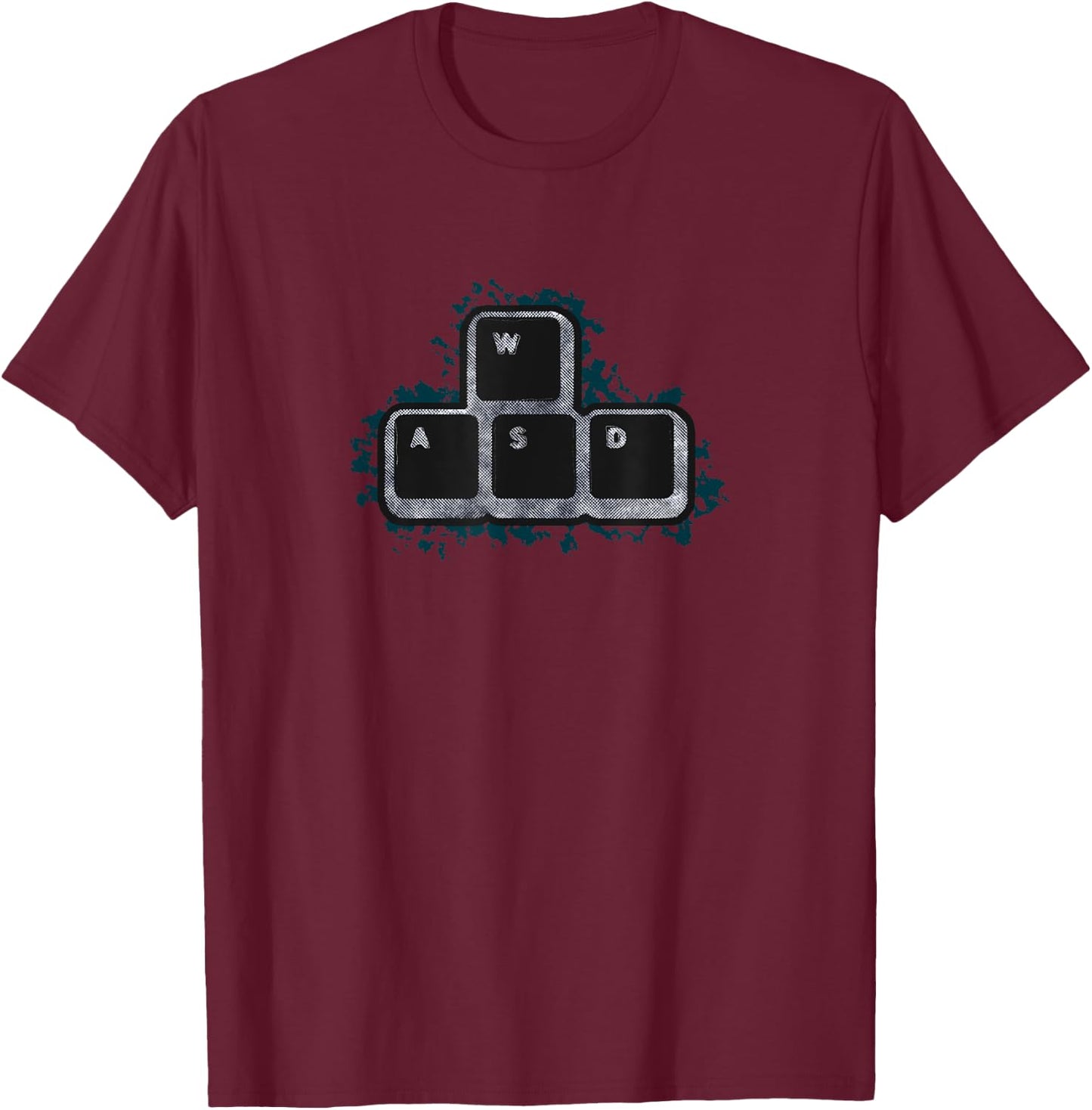 WASD Shirt - PC Gamer - PC Master Race Shirt T-Shirt - T-Shirt | Maroon