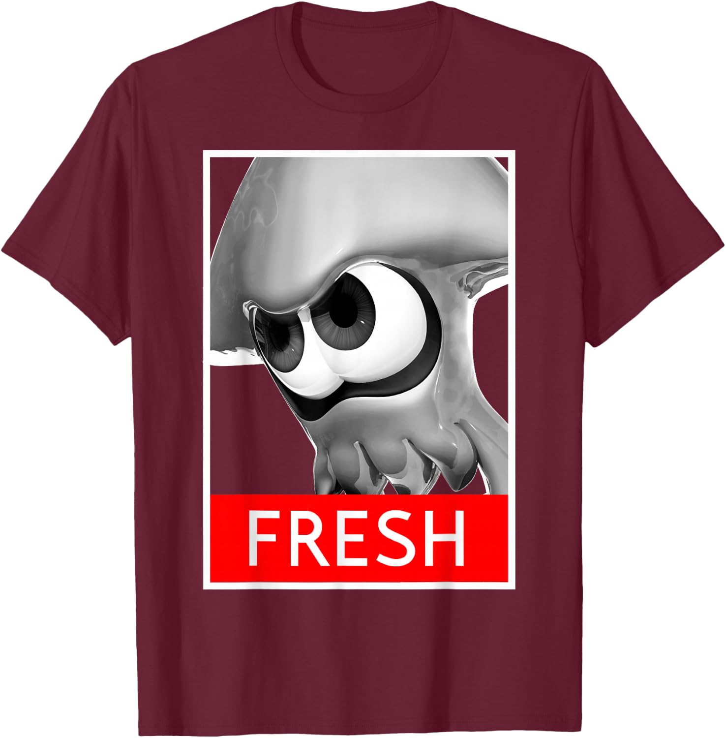 Nintendo Splatoon Inkling Fresh Streetwear Graphic T-Shirt - T-Shirt | Maroon