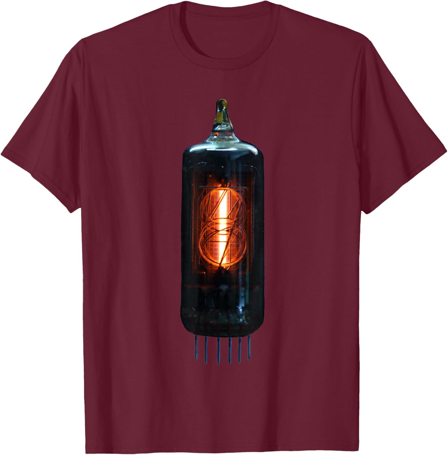 Vacuum Tube Analog amp shirt T-Shirt - T-Shirt | Maroon