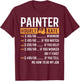 Painter Hourly Rate Funny Painter Gifts T-Shirt - T-Shirt | Maroon