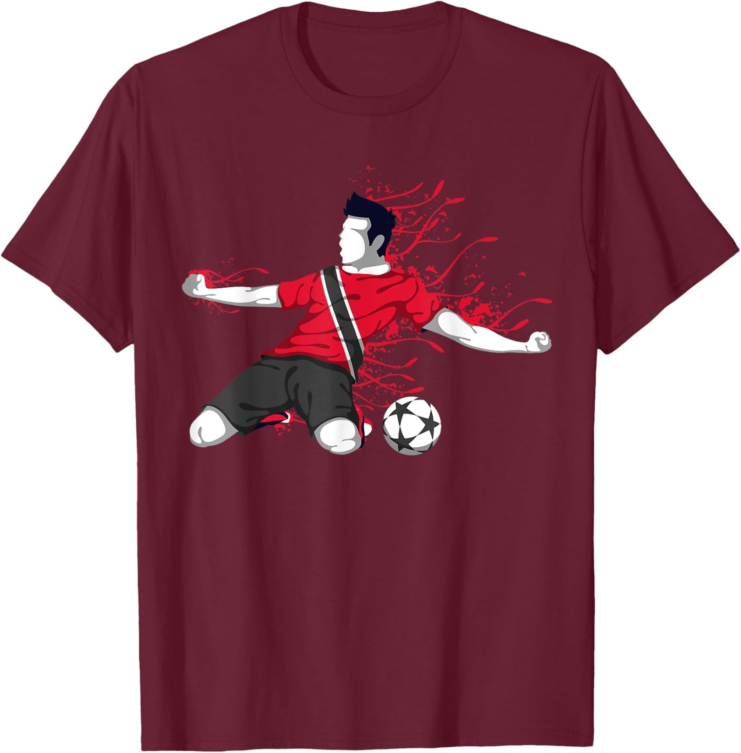 Trinidad and Tobago Soccer Trinidadian Flag Football Lovers T-Shirt - T-Shirt | Maroon