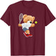 Cool Teddy Bear Playing Tennis Illustration Graphic Designs T-Shirt - T-Shirt | Maroon