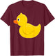 Stylish Rubber Ducky that comes in multiple colors T-Shirt - T-Shirt | Maroon