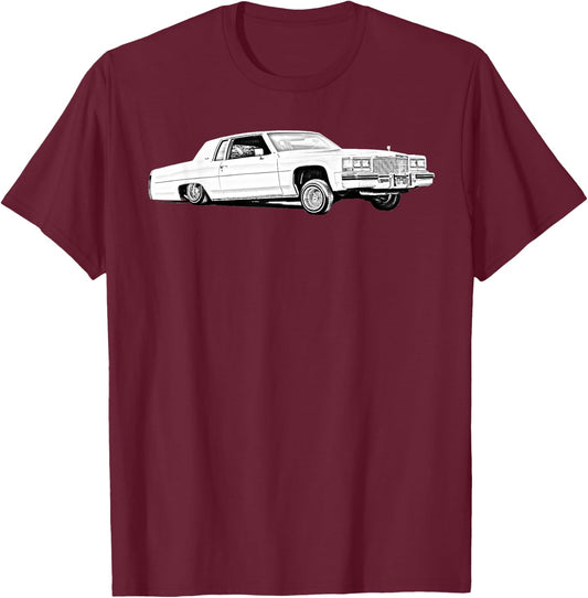 Lowrider 80s Coupe low rider shirt car shirt T-Shirt - T-Shirt | Maroon