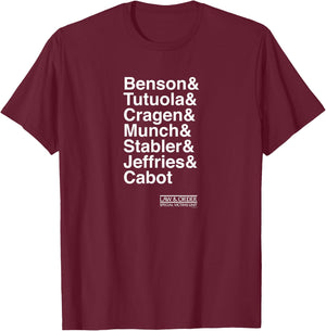 Law & Order: SVU Ampersand Standard T-Shirt - T-Shirt | Maroon