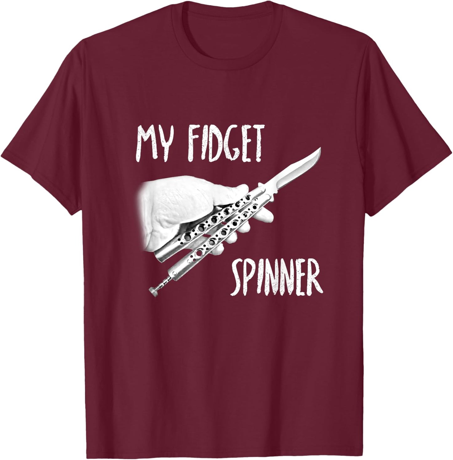 My Fidget Spinner Balisong T-Shirt - T-Shirt | Maroon