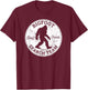 Bigfoot Search Team Retro Vintage Sasquatch Bluff Creek 1967 T-Shirt - T-Shirt | Maroon