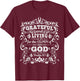 Psalm With Bible Sayings About Gratefulness T-Shirt - T-Shirt | Maroon