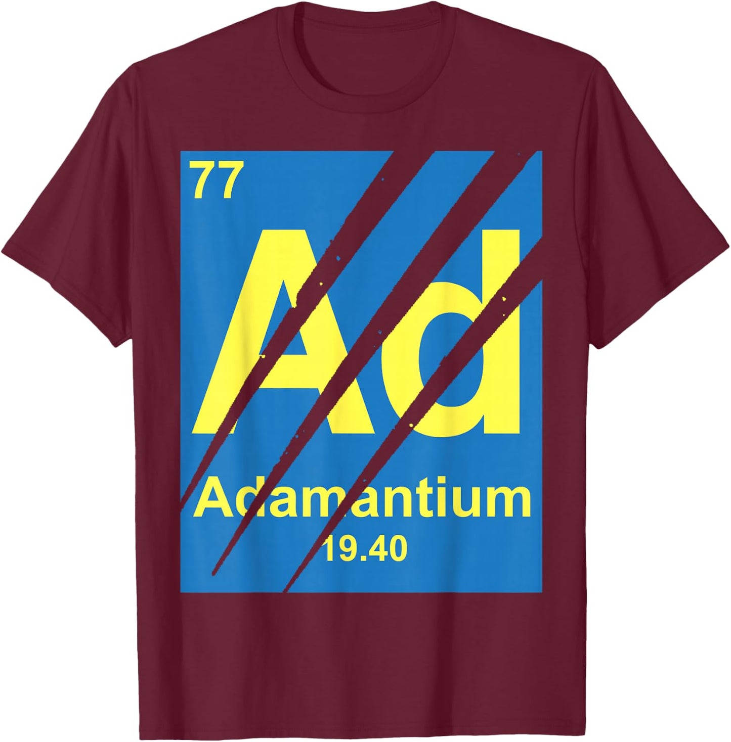 Marvel Wolverine Claws Adamantium Element Graphic T-Shirt - T-Shirt | Maroon
