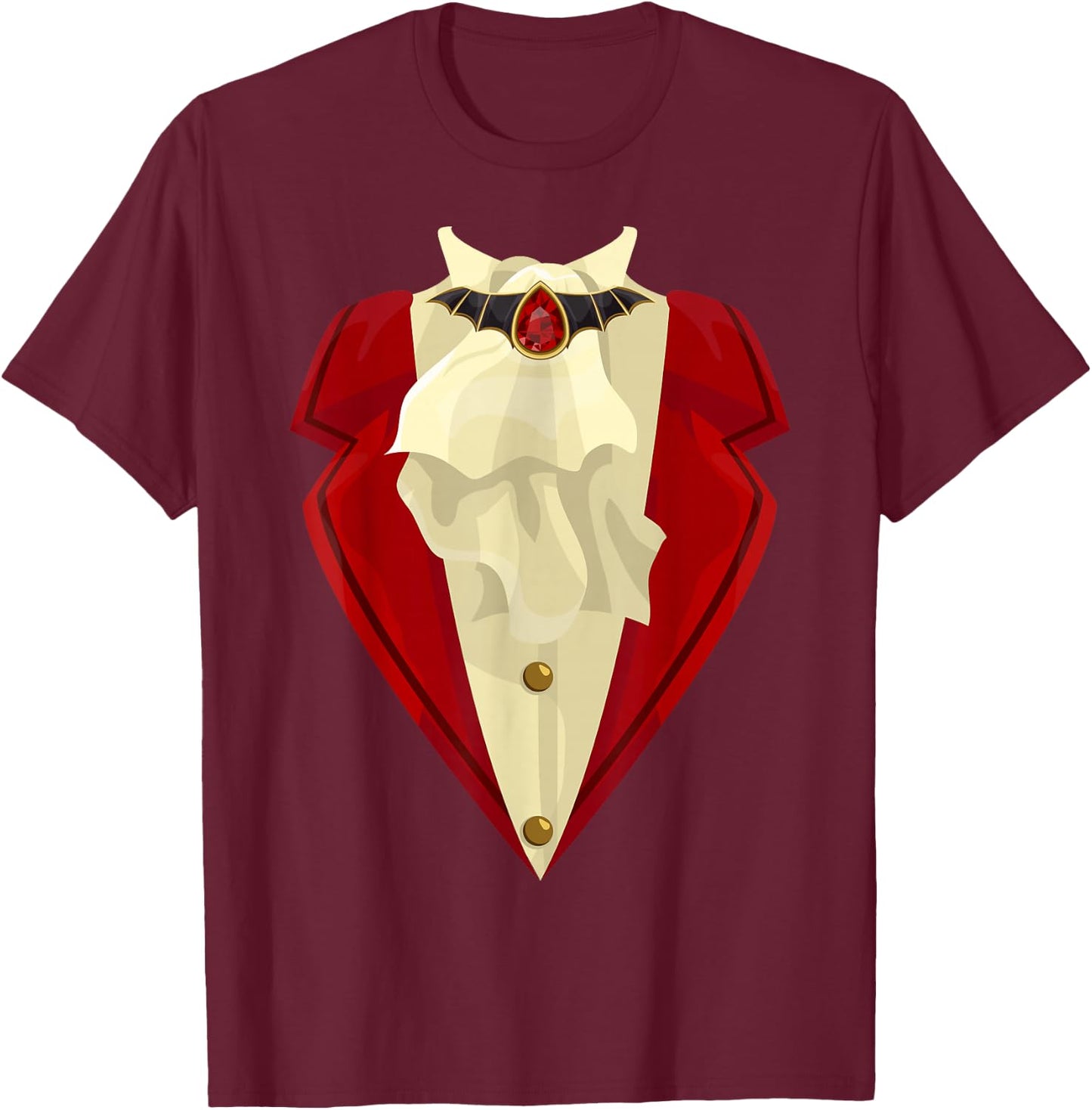 Halloween Vampire Tuxedo Costume Funny Gift T-Shirt - T-Shirt | Maroon