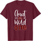 Aunt of the Wild One Shirt Plaid Lumberjack 1st Birthday T-Shirt - T-Shirt | Maroon