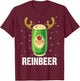 Funny Christmas Reindeer Beer Pun Xmas T-Shirt - T-Shirt | Maroon