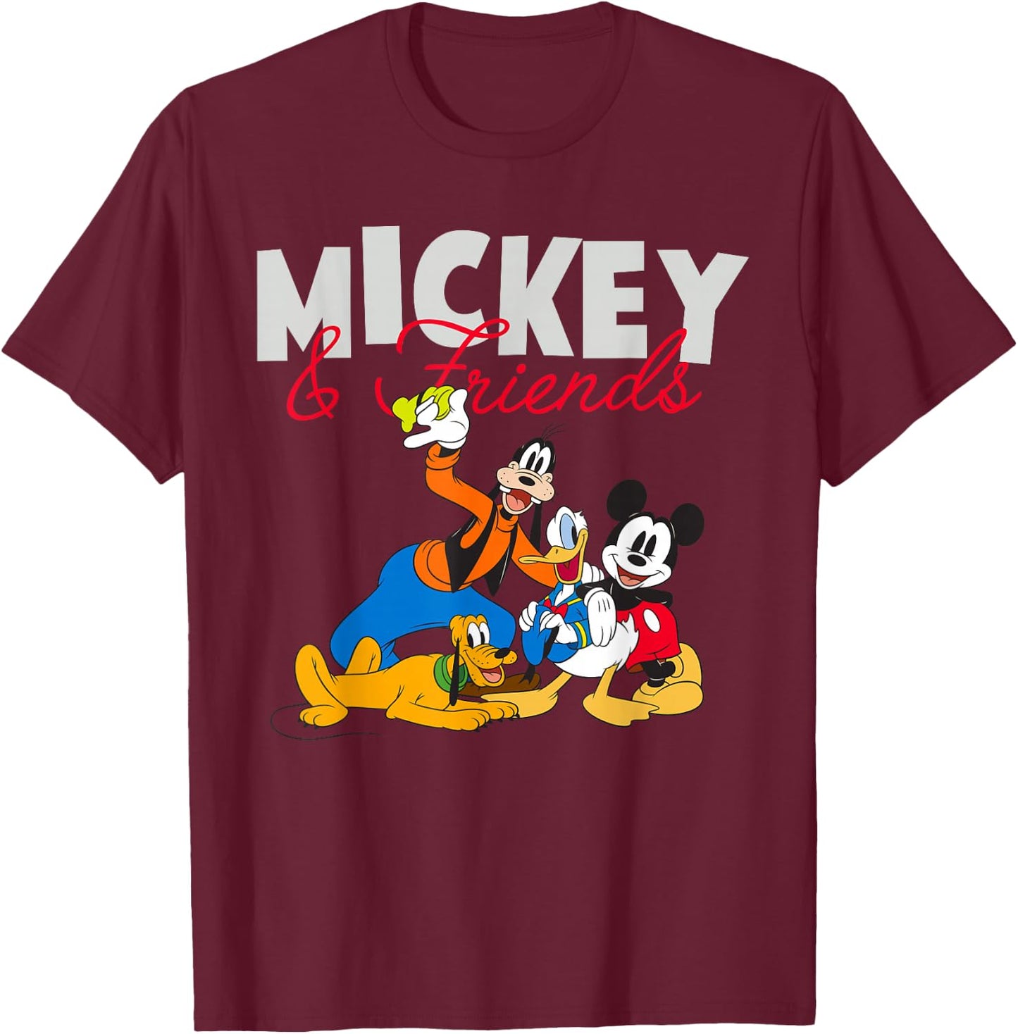 Disney Mickey and Friends Squad T-Shirt - T-Shirt | Maroon