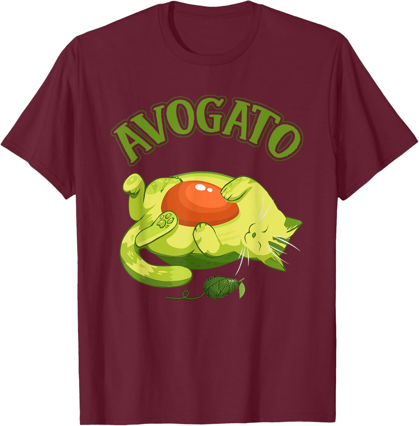 Cinco De Mayo T Shirt Funny Meow Avogato Cat Avocado Mexico Women Girls Kids T-Shirt - T-Shirt | Maroon