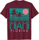 Miami Shirt Vintage Florida America USA Souvenir Surfer T-Shirt - T-Shirt | Maroon