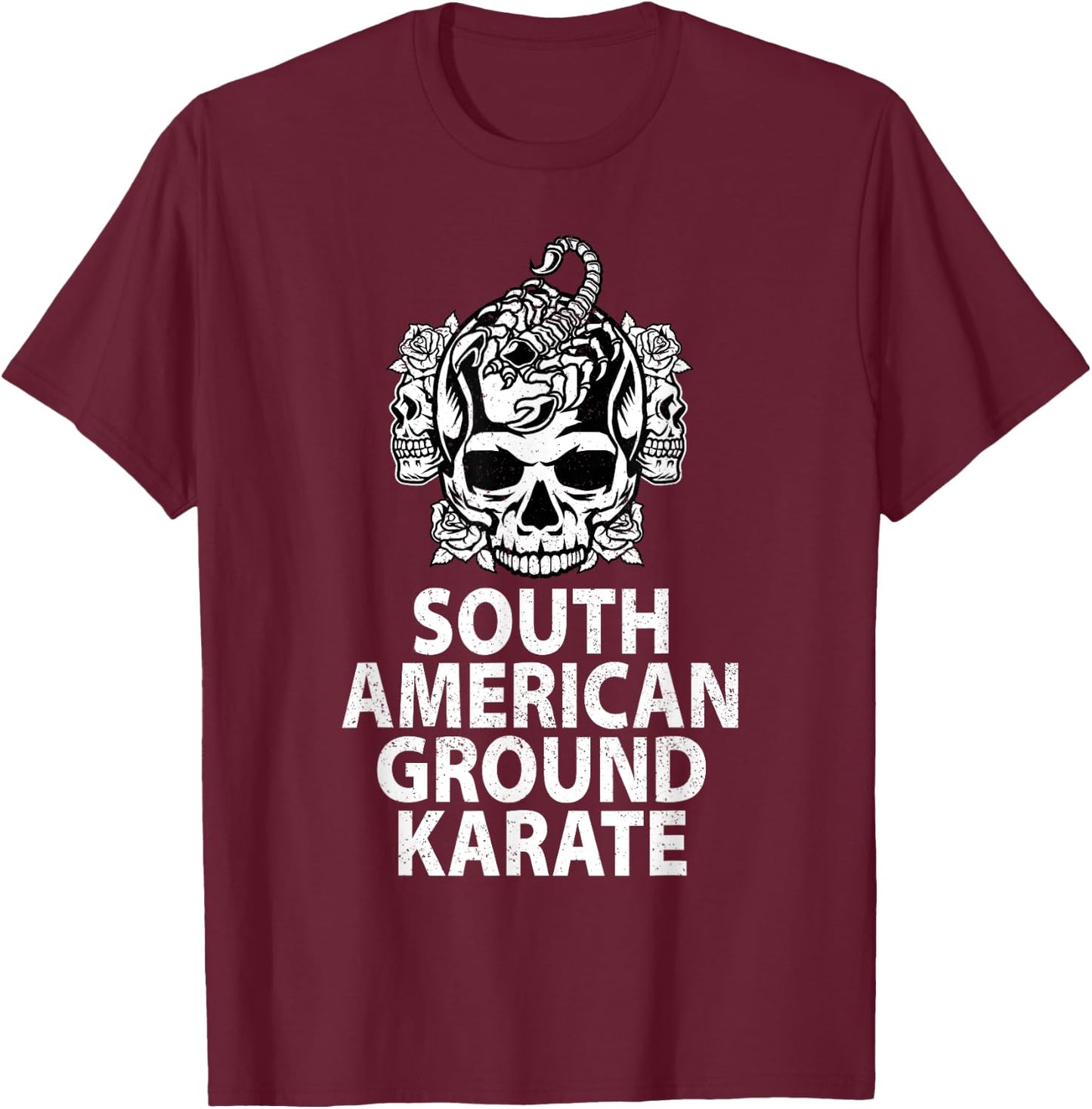 South American Ground Karate BJJ Brazilian Jiu-Jitsu T-Shirt - T-Shirt | Maroon