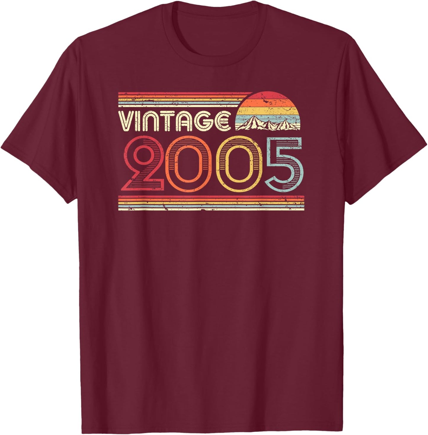 2005 Vintage Shirt, Birthday Gift . Retro Style T-Shirt - T-Shirt | Maroon