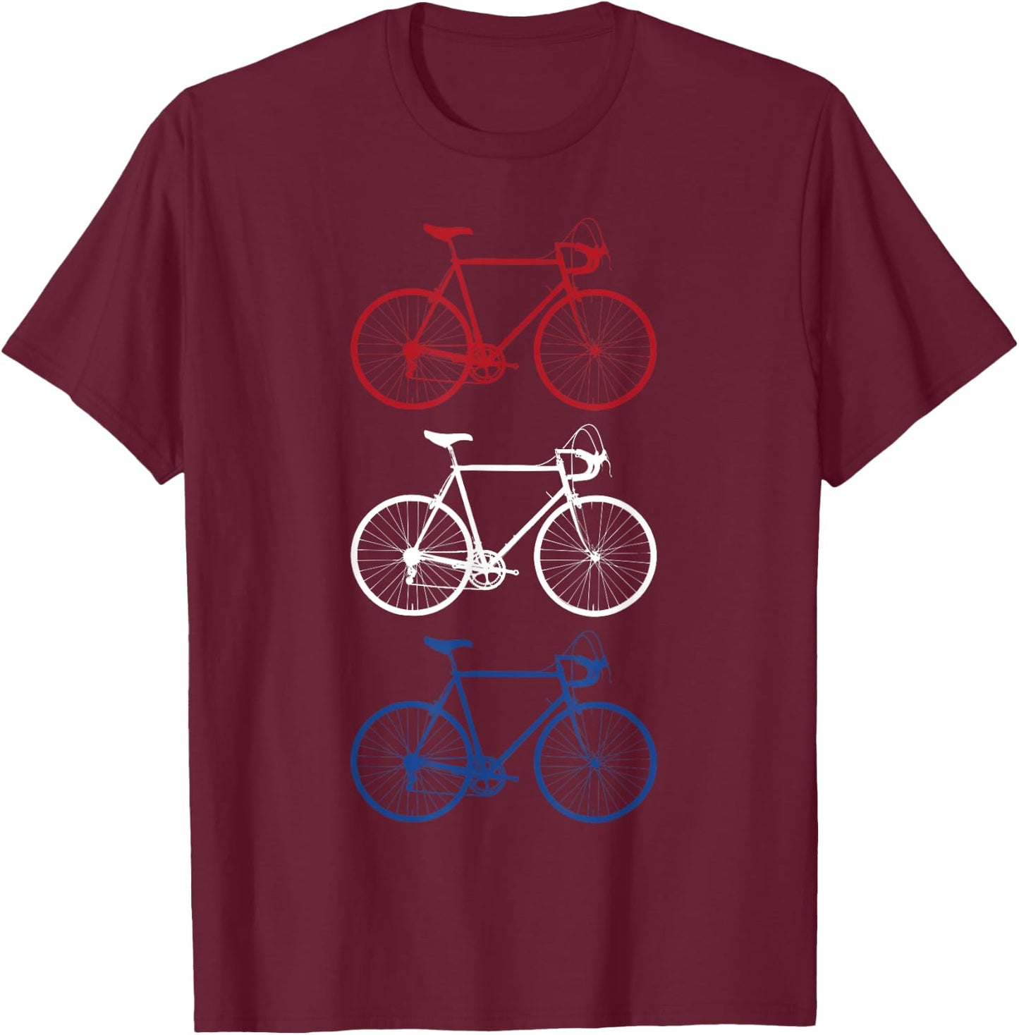 Bicycle Flag Cycling Netherlands Dutch Gift T-Shirt - T-Shirt | Maroon