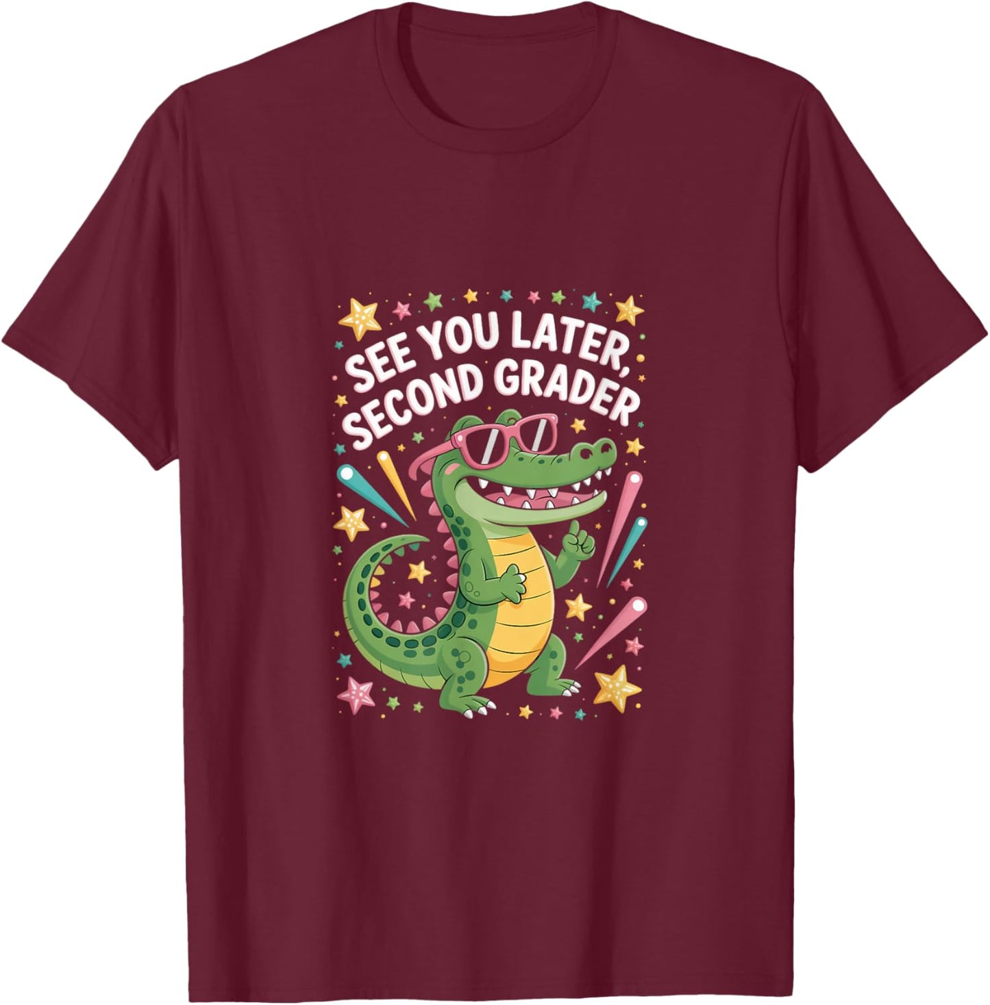 See You Later Second Grader, Animal Pun Summer T-Shirt - T-Shirt | Maroon