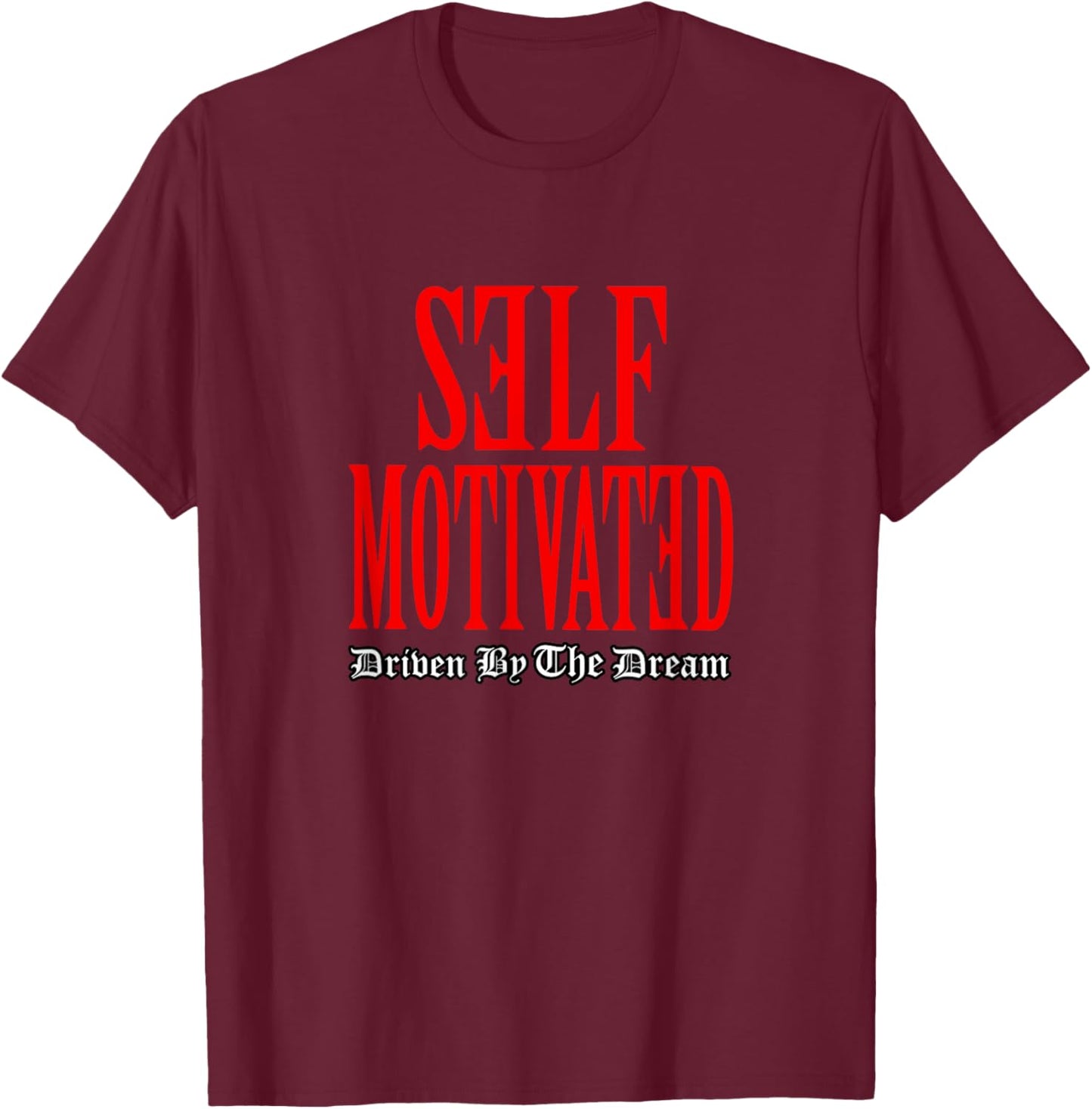 Red Self Motivated Red Graphic T-Shirt - T-Shirt | Maroon