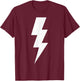 Electricity Power with Lightning Sign t shirt T-Shirt - T-Shirt | Maroon