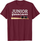 Junior Groomsman Baseball Bat Wedding Party Jr Boys Gift T-Shirt - T-Shirt | Maroon