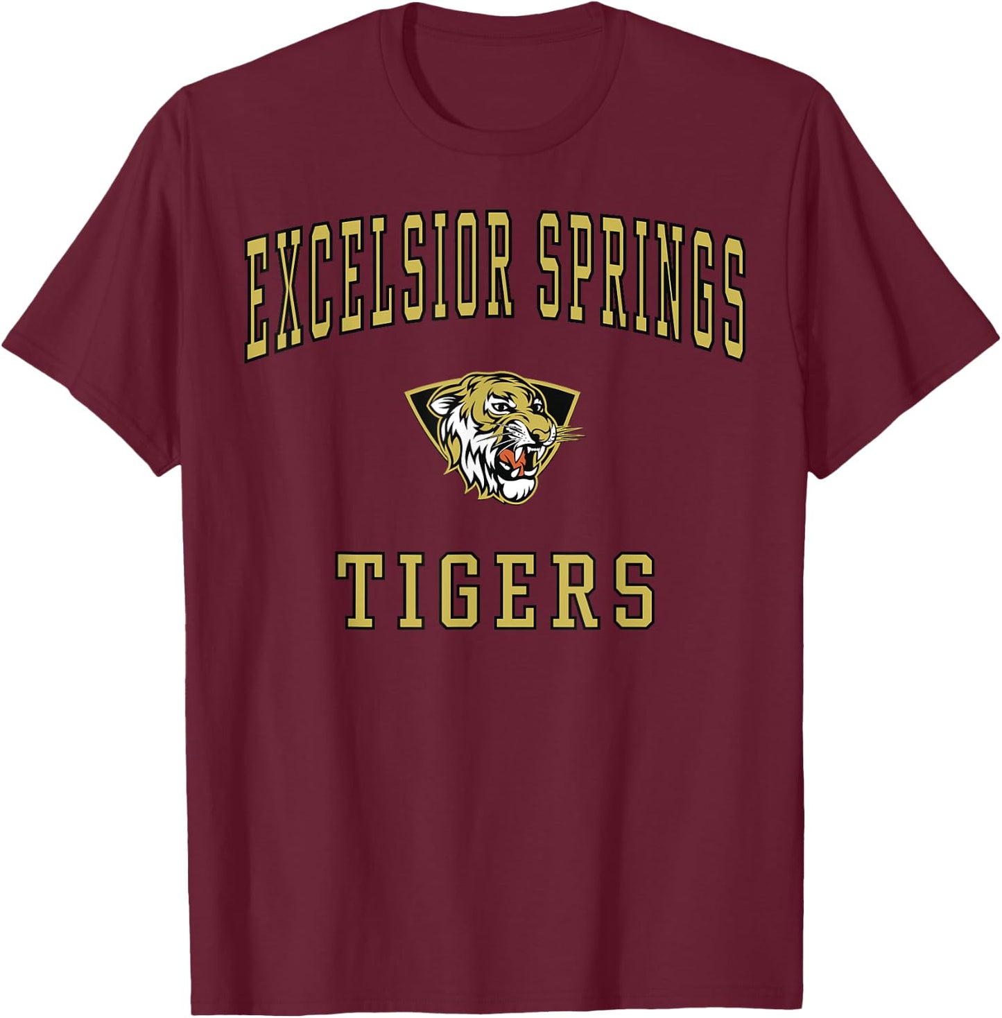 Excelsior Springs High School Tigers T-Shirt - T-Shirt | Maroon