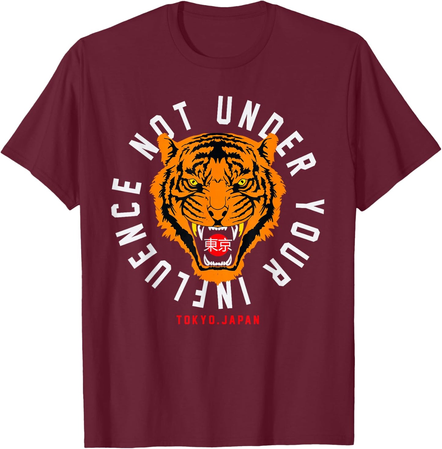 Vintage No Nonsense Tiger Tokyo Japan Rad Men Women T-Shirt - T-Shirt | Maroon
