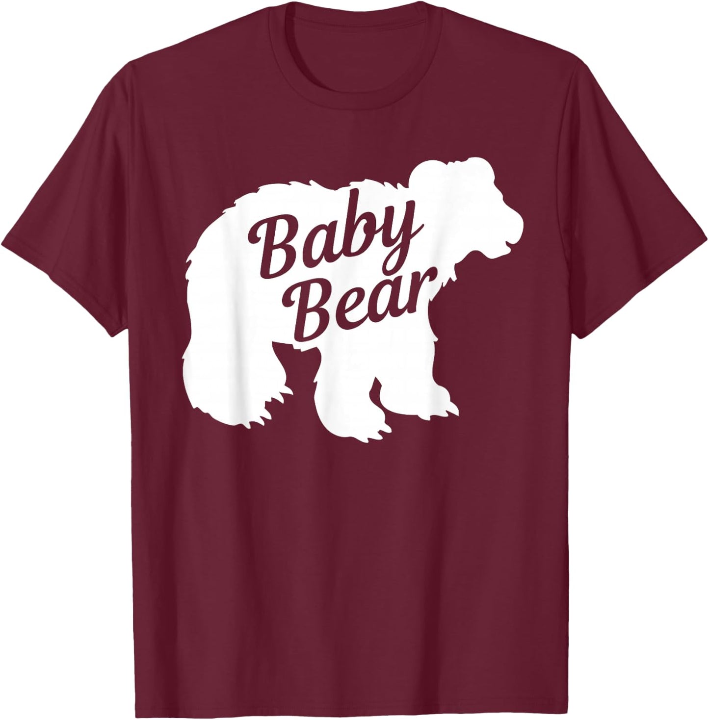 Kids Baby Bear Design Little Bear Cub Girls Boys Child T-Shirt - T-Shirt | Maroon