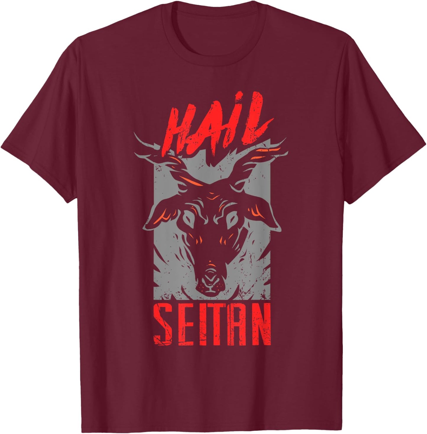Seitanist Hail Seitan Go Vegan Protein Food Herbivore Shirt T-Shirt - T-Shirt | Maroon