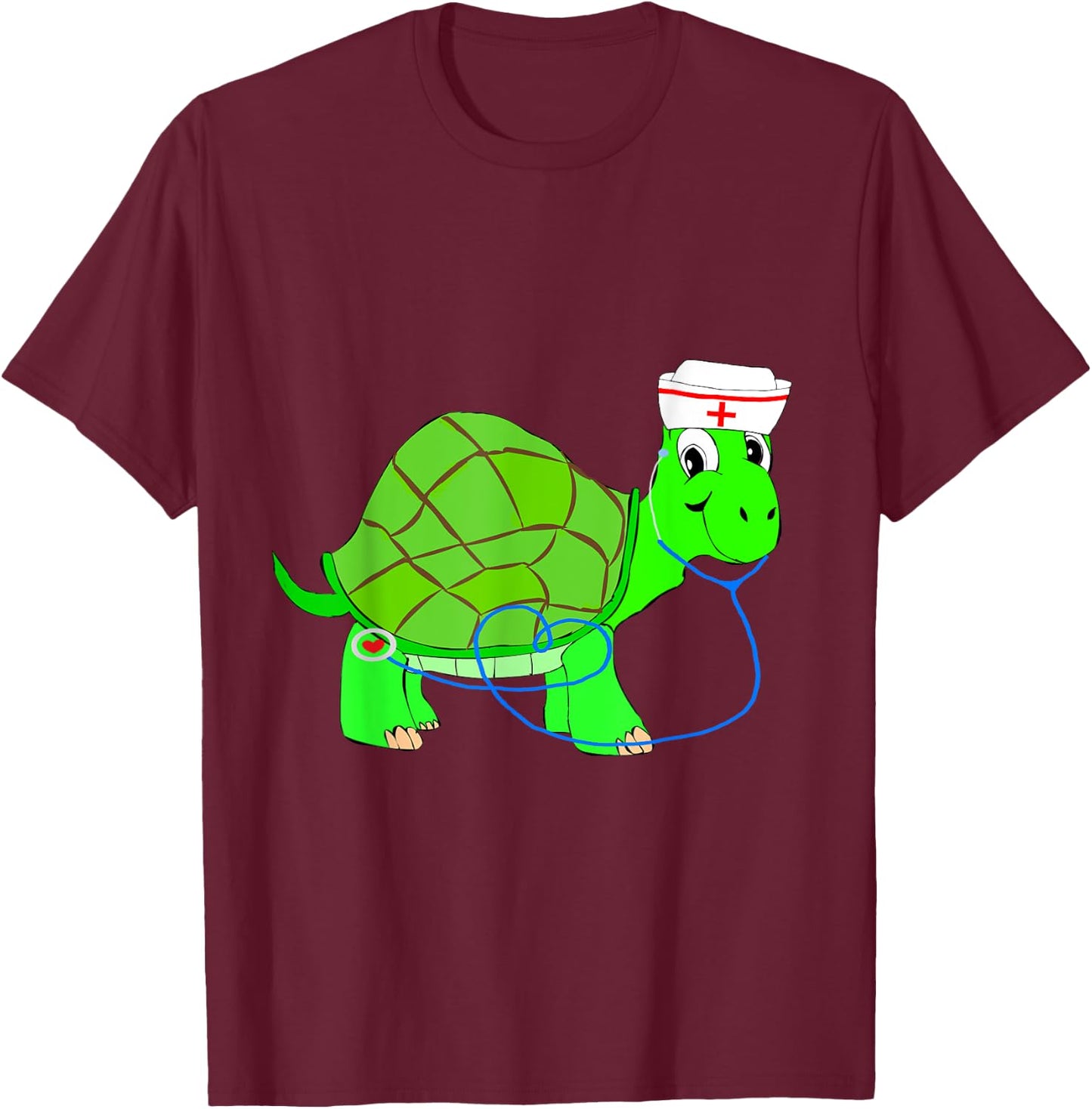 Doctor Tortoise Sea Turtle Nurse T-Shirt - T-Shirt | Maroon