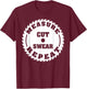 Funny Carpenter Woodwork T Shirt Measure Cut Swear Repeat T-Shirt - T-Shirt | Maroon