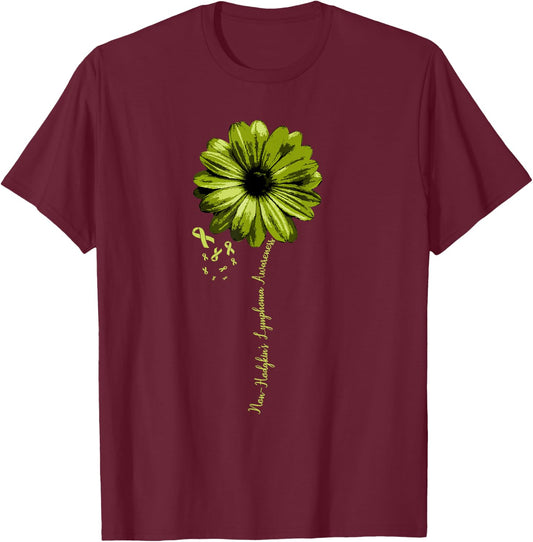 Non-Hodgkins Lymphoma Awareness Warrior Pretty Gift T-Shirt - T-Shirt | Maroon