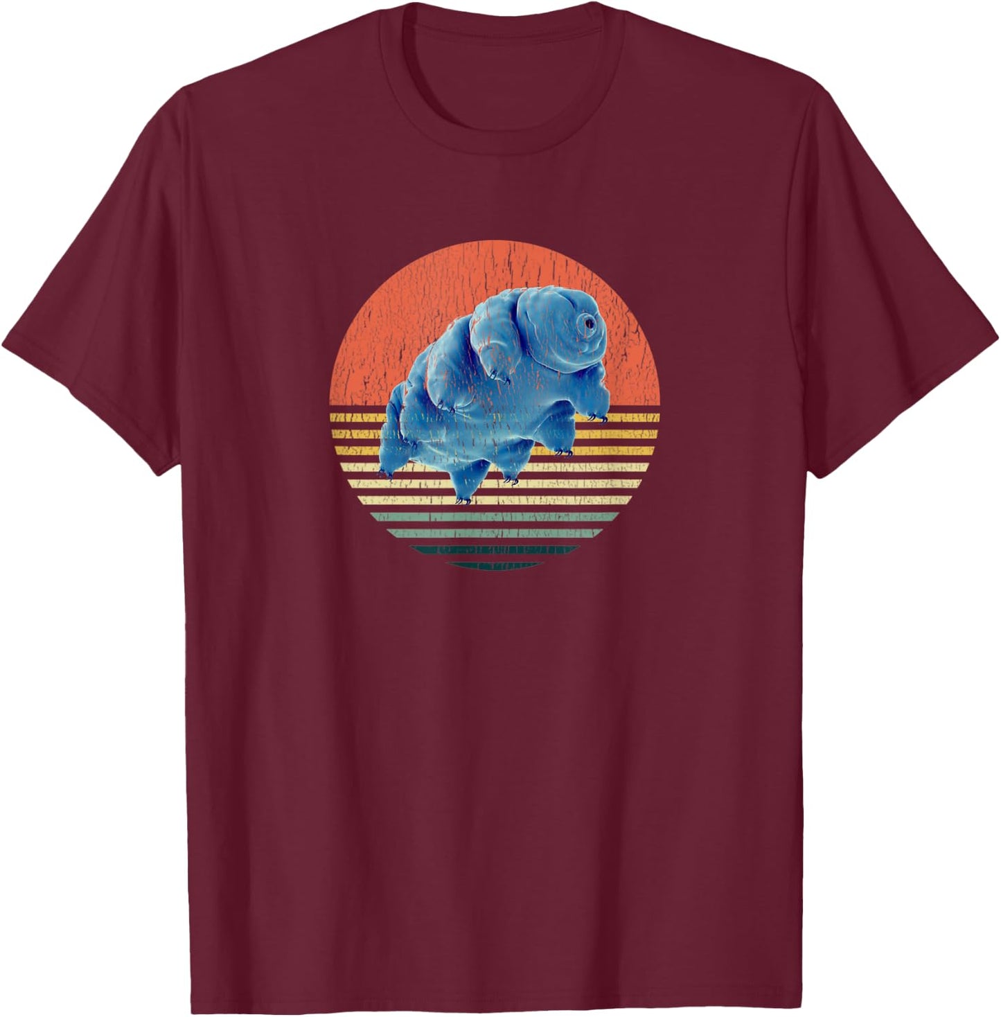 Tardigrade Vintage Retro Microbiology Gift Water Bear T-Shirt - T-Shirt | Maroon