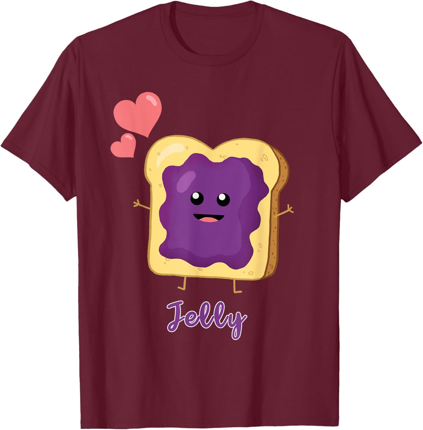 Matching Best Friend Jelly PB&J T-Shirt - T-Shirt | Maroon