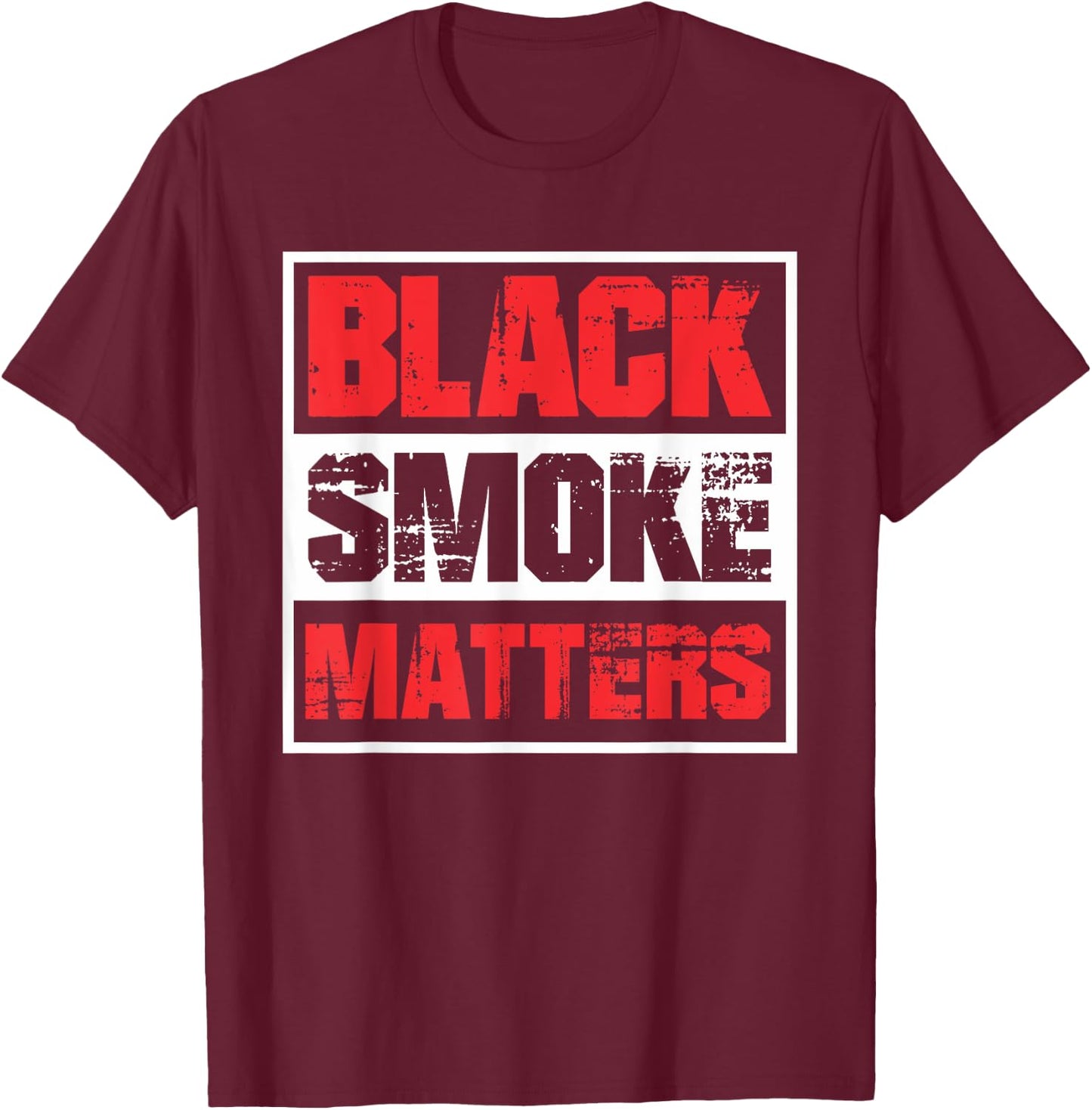 Black Smoke Matters Diesel Rolling Coal Funny T-Shirt - T-Shirt | Maroon