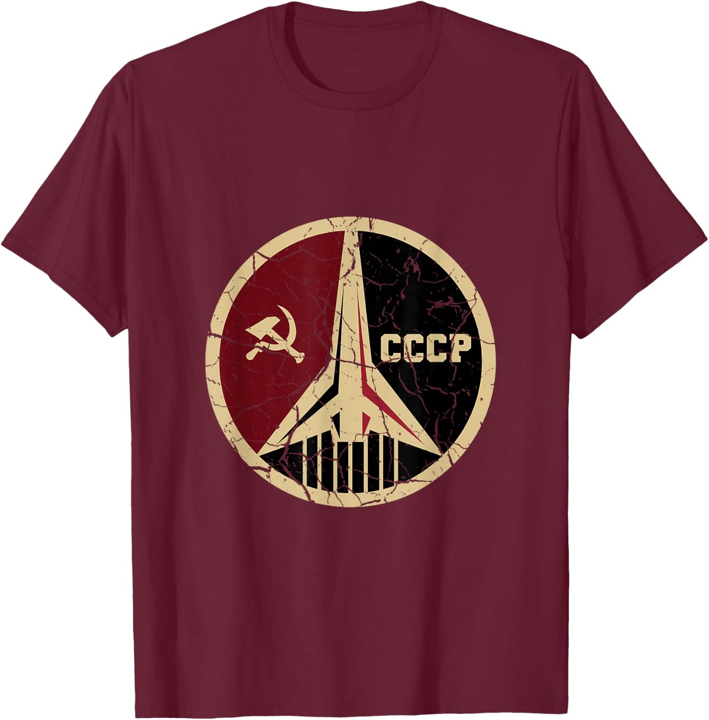Proud CCCP Shirt Vintage Russia Space Program T-Shirt - T-Shirt | Maroon