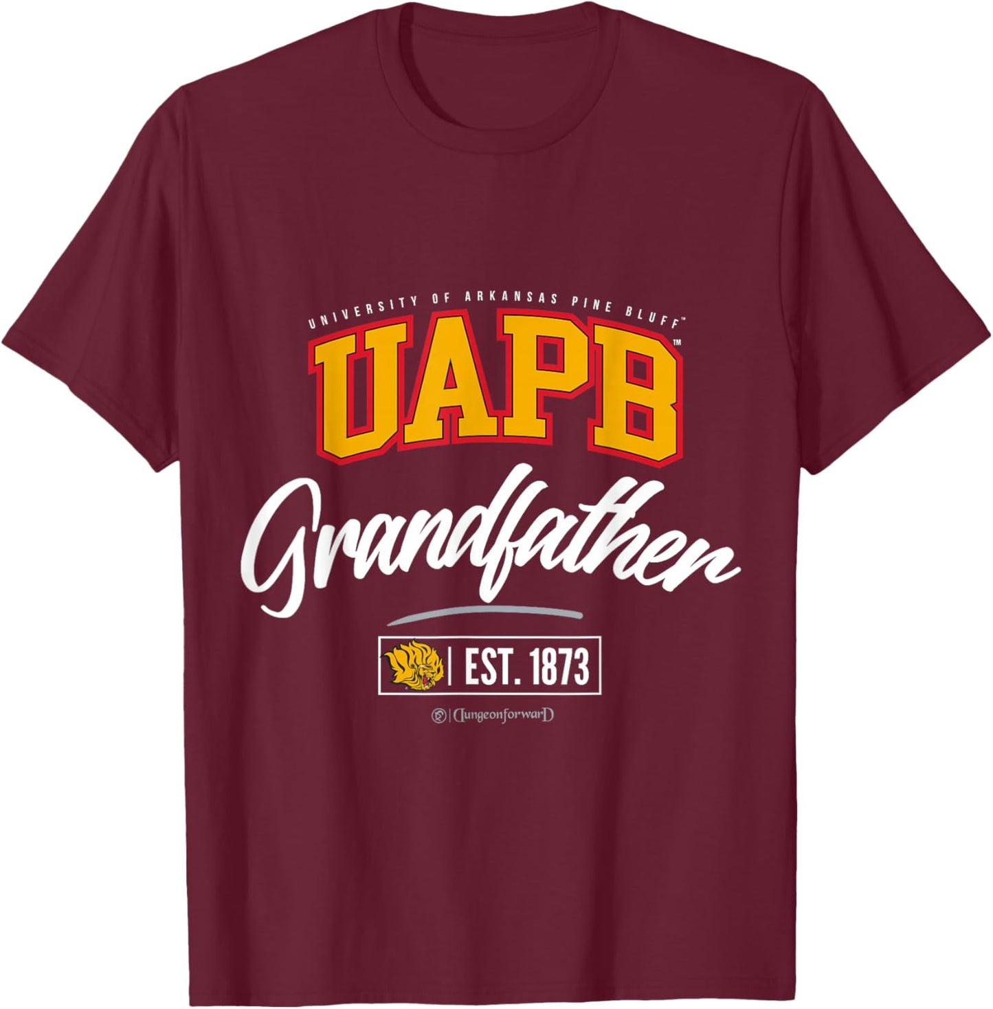 University of Arkansas at Pine Bluff - UAPB HBCU Grandfather T-Shirt - T-Shirt | Maroon